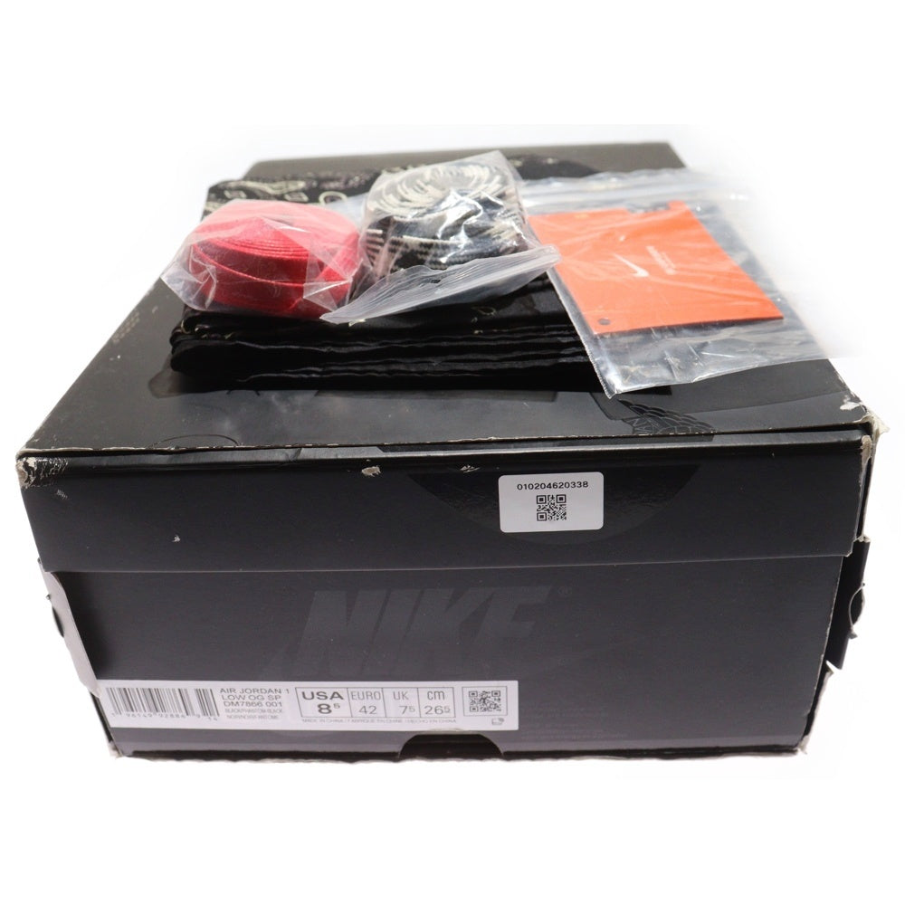 NIKE(ナイキ) ×TRAVIS SCOTT AIR JORDAN 1 LOW BLACK PHANTOM トラヴィススコット エアジョーダン1 ブラックファントム ローカットスニーカー US8.5/26.5cm DM7866-001