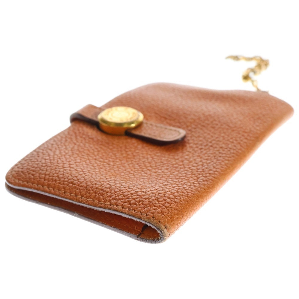 HERMES(エルメス) ドゴン コンパクト レザー カードケースブラウン □G刻印 ゴールド金具