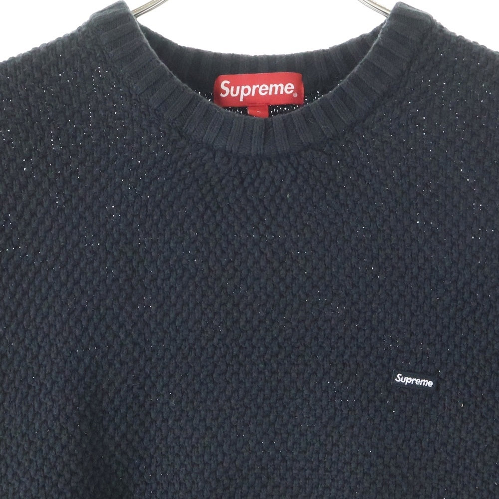 SUPREME(シュプリーム) 20AW Textured Small Box Logo Sweater スモールボックスロゴ 長袖クルーネックニットセーター ブラック