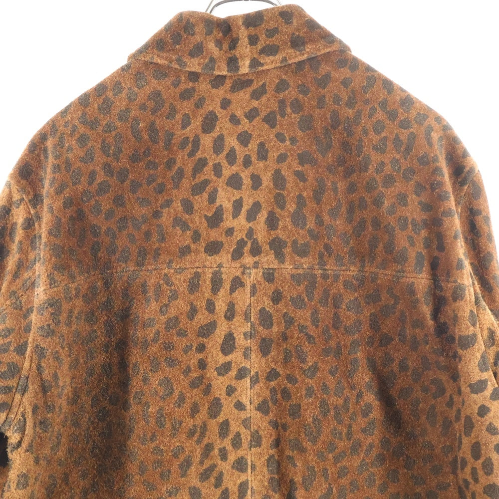 WACKO MARIA(ワコマリア) 21SS SUEDE LEATHER COAT レオパード柄 スウェードレザーコート ブラウン