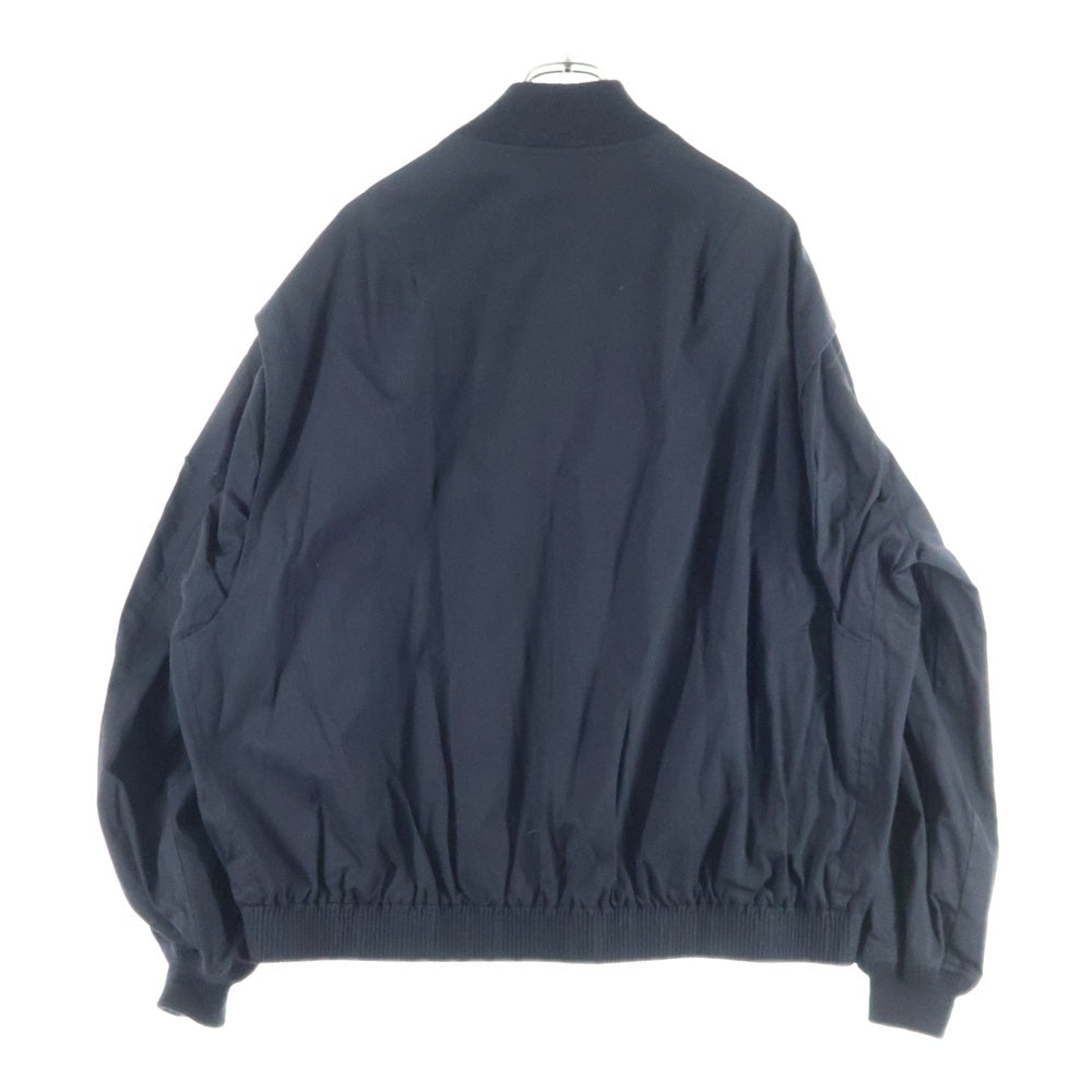 LAD MUSICIAN(ラッドミュージシャン) 21SS GABARDINE G-8 コットンギャバジン ジップアップフライトジャケット ブラック 2121-351