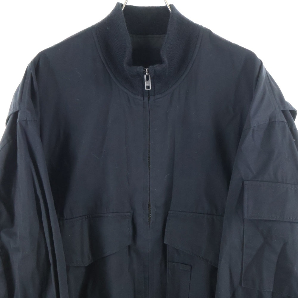 LAD MUSICIAN(ラッドミュージシャン) 21SS GABARDINE G-8 コットンギャバジン ジップアップフライトジャケット ブラック 2121-351