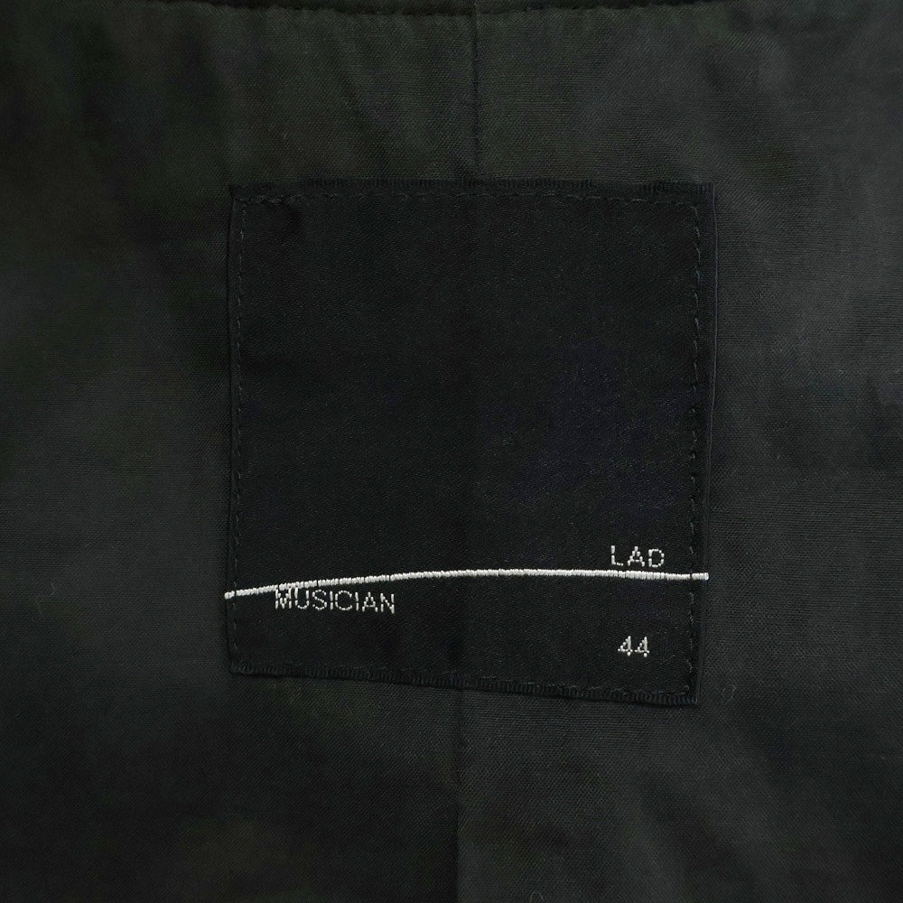 LAD MUSICIAN(ラッドミュージシャン) 21SS GABARDINE G-8 コットンギャバジン ジップアップフライトジャケット ブラック 2121-351