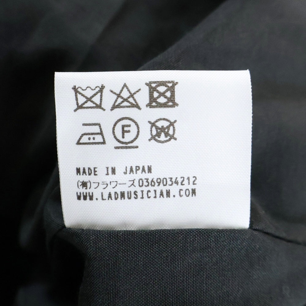 LAD MUSICIAN(ラッドミュージシャン) 21SS GABARDINE G-8 コットンギャバジン ジップアップフライトジャケット ブラック 2121-351