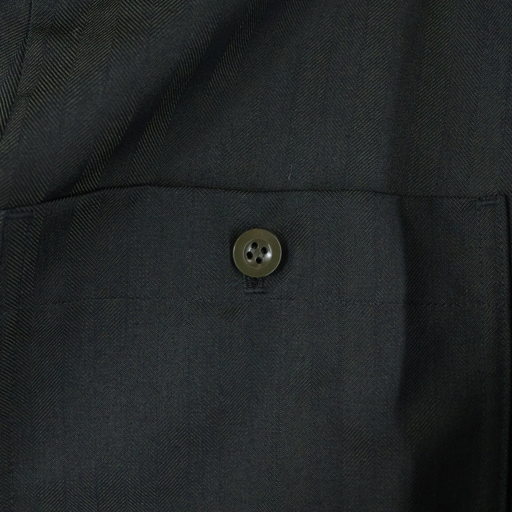 TOGA VIRILIS(トーガ ビリリース) サスペンダー付 ストライプスラックスパンツ ダークカーキ TV22-FI346