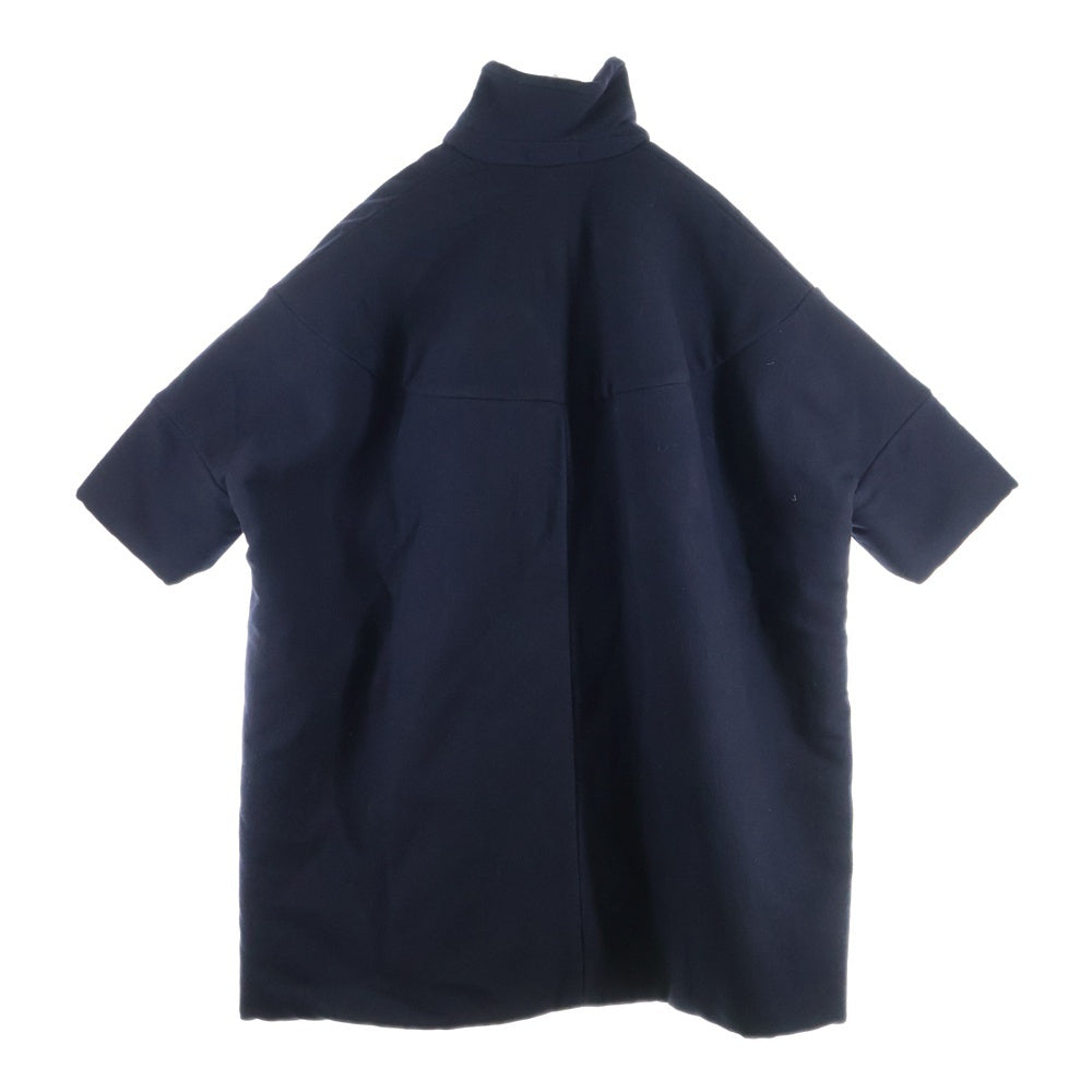 DRIES VAN NOTEN(ドリスヴァンノッテン) 24AW ROXANA COAT ロクサーナ 変形パターン ウールナイロン ダブルブレスト ジャンボコート ネイビー レディース 242-010210