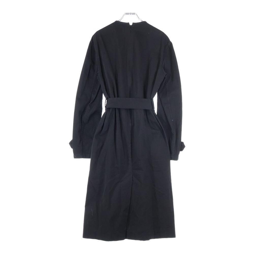 DRIES VAN NOTEN(ドリスヴァンノッテン) 23AW DOSANA GD DRESS トレンチデザイン コットンギャバ ドレス ブラック レディース 232-011010