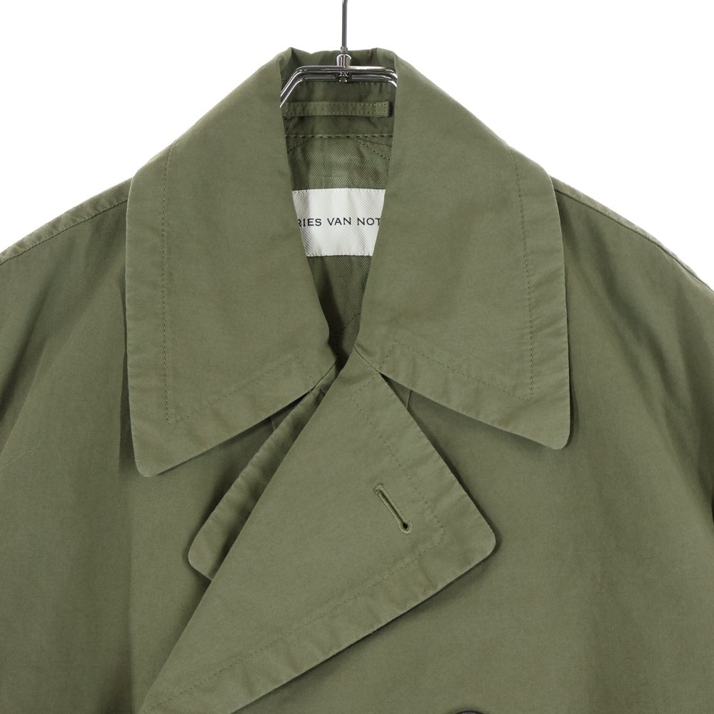 DRIES VAN NOTEN(ドリスヴァンノッテン) 24AW RAZEL SHORT COAT レイゼル ショート ダブルブレスト ミリタリーコート カーキ 242-020212