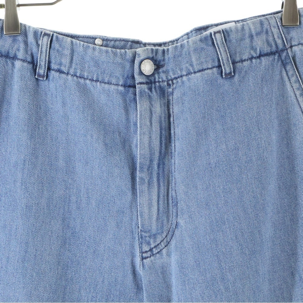 DRIES VAN NOTEN(ドリスヴァンノッテン) 24AW DENIM CHINO ロゴレザーパッチ ワイド デニム チノ ワークパンツ インディゴ 242-020935