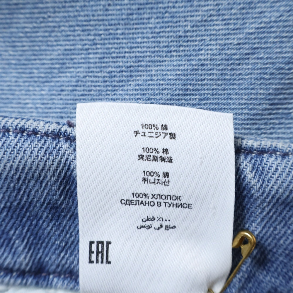 DRIES VAN NOTEN(ドリスヴァンノッテン) 24AW DENIM CHINO ロゴレザーパッチ ワイド デニム チノ ワークパンツ インディゴ 242-020935