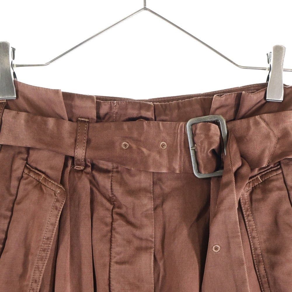 DRIES VAN NOTEN(ドリスヴァンノッテン) 23AW SAVANNAS BIS GD SKIRT サバンナ マルチポケット キュプラ ロングスカート ブラウン レディース 232-010832