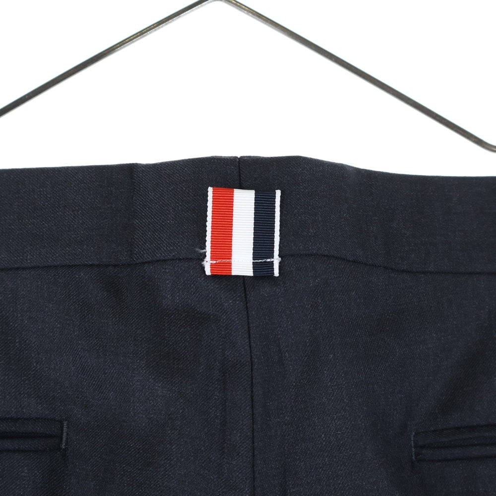 THOM BROWNE(トムブラウン) TWILL LOW RISE TROUSER ウールピケ スーチング スリムローライズ ノータック トラウザーパンツ チャコール MTC159A-00626