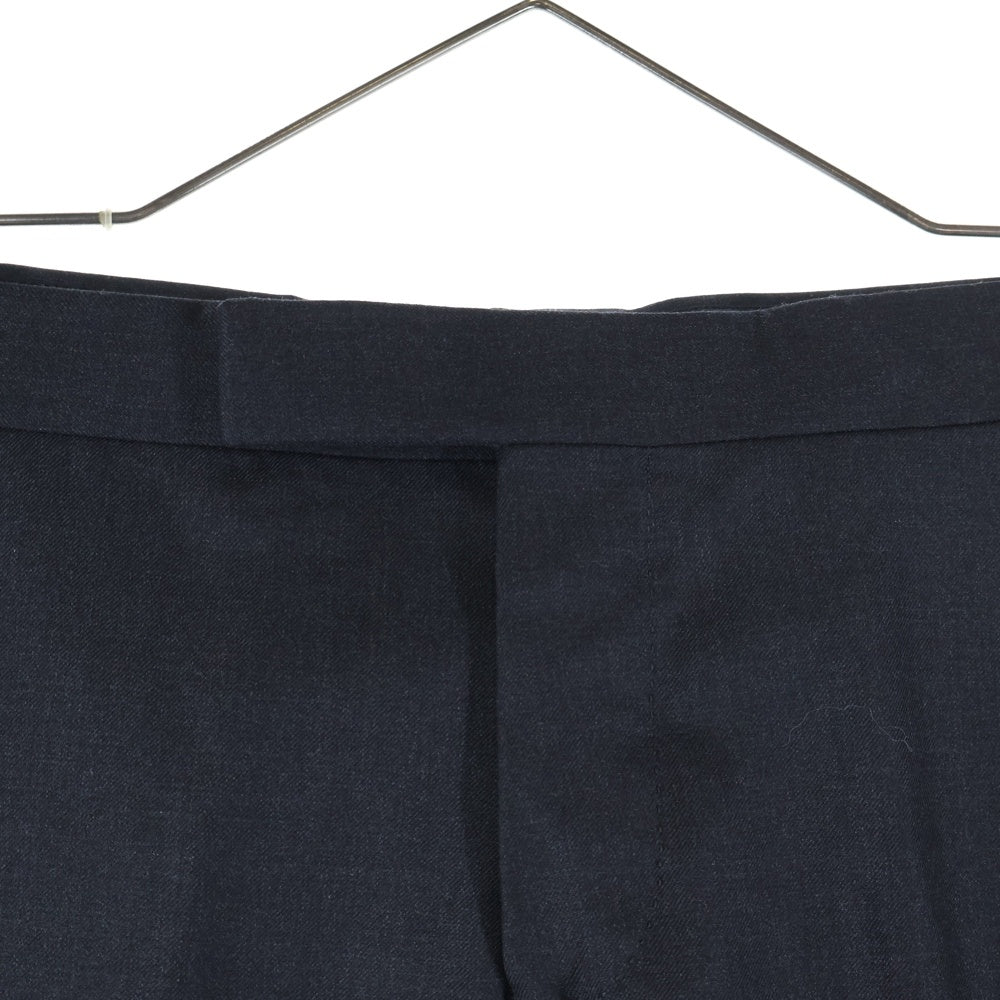 THOM BROWNE(トムブラウン) TWILL LOW RISE TROUSER ウールピケ スーチング スリムローライズ ノータック トラウザーパンツ チャコール MTC159A-00626