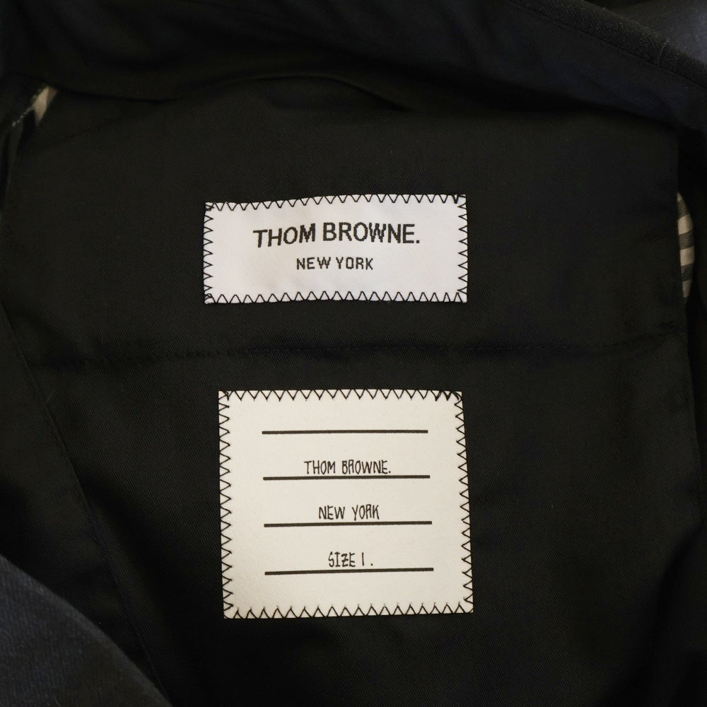 THOM BROWNE(トムブラウン) TWILL LOW RISE TROUSER ウールピケ スーチング スリムローライズ ノータック トラウザーパンツ チャコール MTC159A-00626