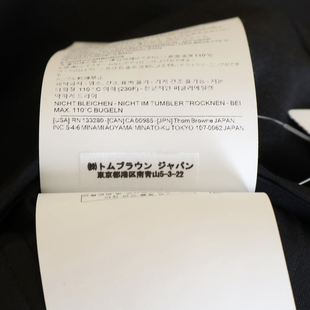 THOM BROWNE(トムブラウン) TWILL LOW RISE TROUSER ウールピケ スーチング スリムローライズ ノータック トラウザーパンツ チャコール MTC159A-00626