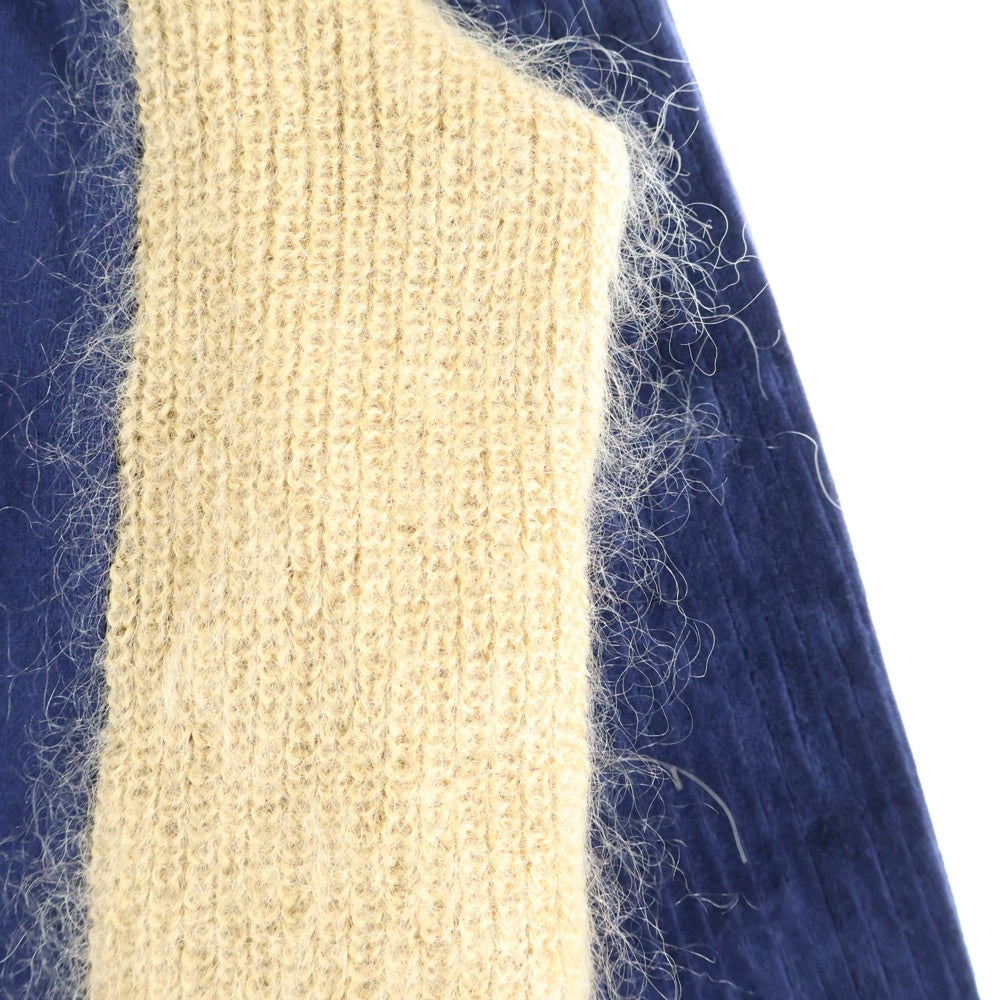 SueUNDERCOVER(スーアンダーカバー) 18AW ローゲージニット切り替え モックネック コーデュロイ トップス セーター レディース ネイビー SUV1801