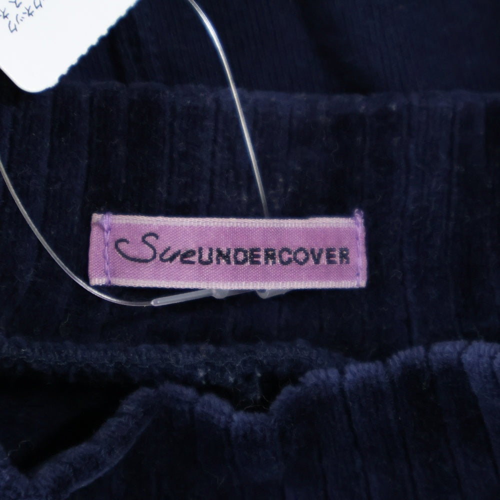 SueUNDERCOVER(スーアンダーカバー) 18AW ローゲージニット切り替え モックネック コーデュロイ トップス セーター レディース ネイビー SUV1801