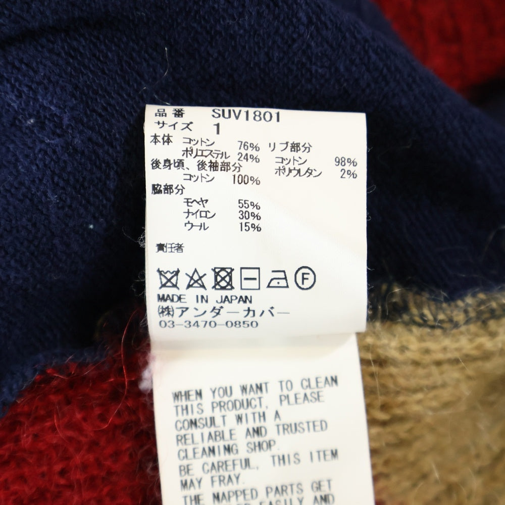 SueUNDERCOVER(スーアンダーカバー) 18AW ローゲージニット切り替え モックネック コーデュロイ トップス セーター レディース ネイビー SUV1801