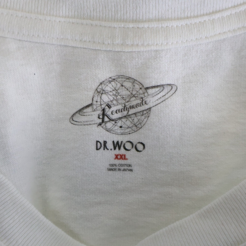 READY MADE(レディメイド) ×DR WOO PACK TEE ドクター ウー スパイダープリント クルーネック 半袖Tシャツ カットソー ホワイト