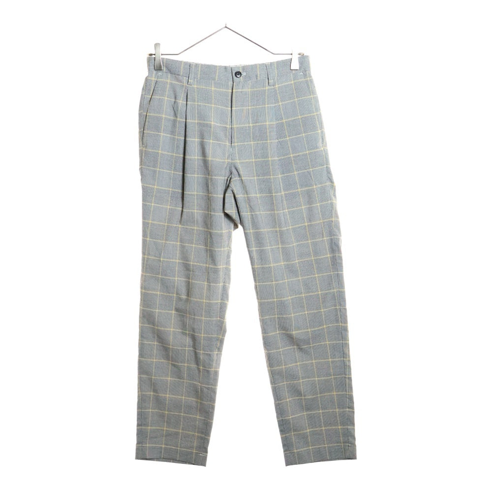 UNITED ARROWS green label relaxing(グリーンレーベル リラクシング) チェック柄 ワンタック スラックスパンツ グレー 3214-199-2558