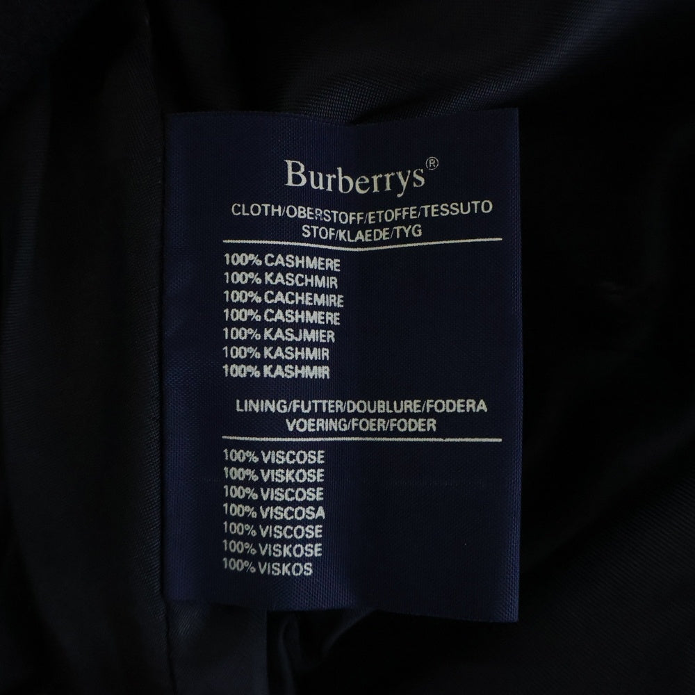 BURBERRY(バーバリー) 90S カシミア ステンカラーコート ネイビー レディース