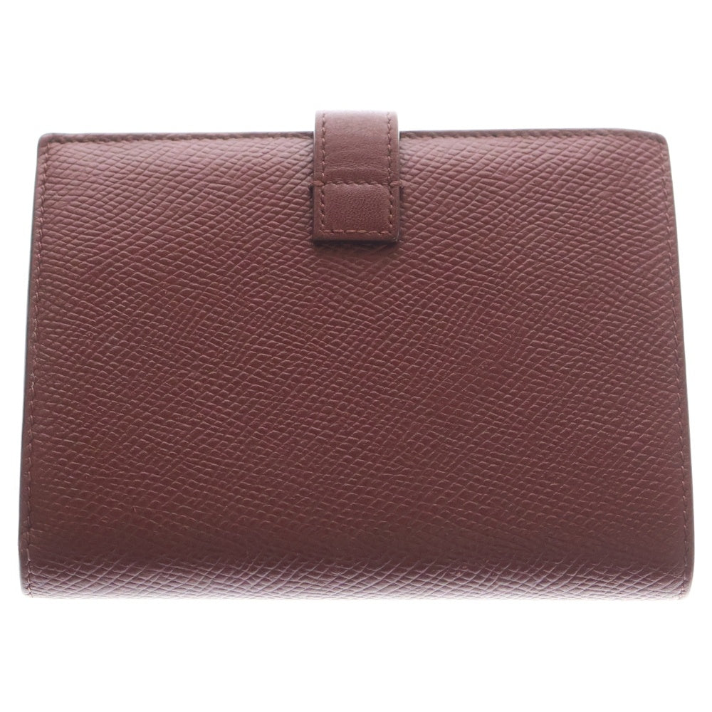 CELINE(セリーヌ) ミディアム ストラップ レザー ウォレット ボルドー