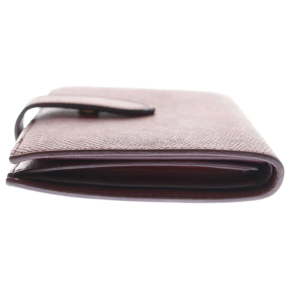 CELINE(セリーヌ) ミディアム ストラップ レザー ウォレット ボルドー