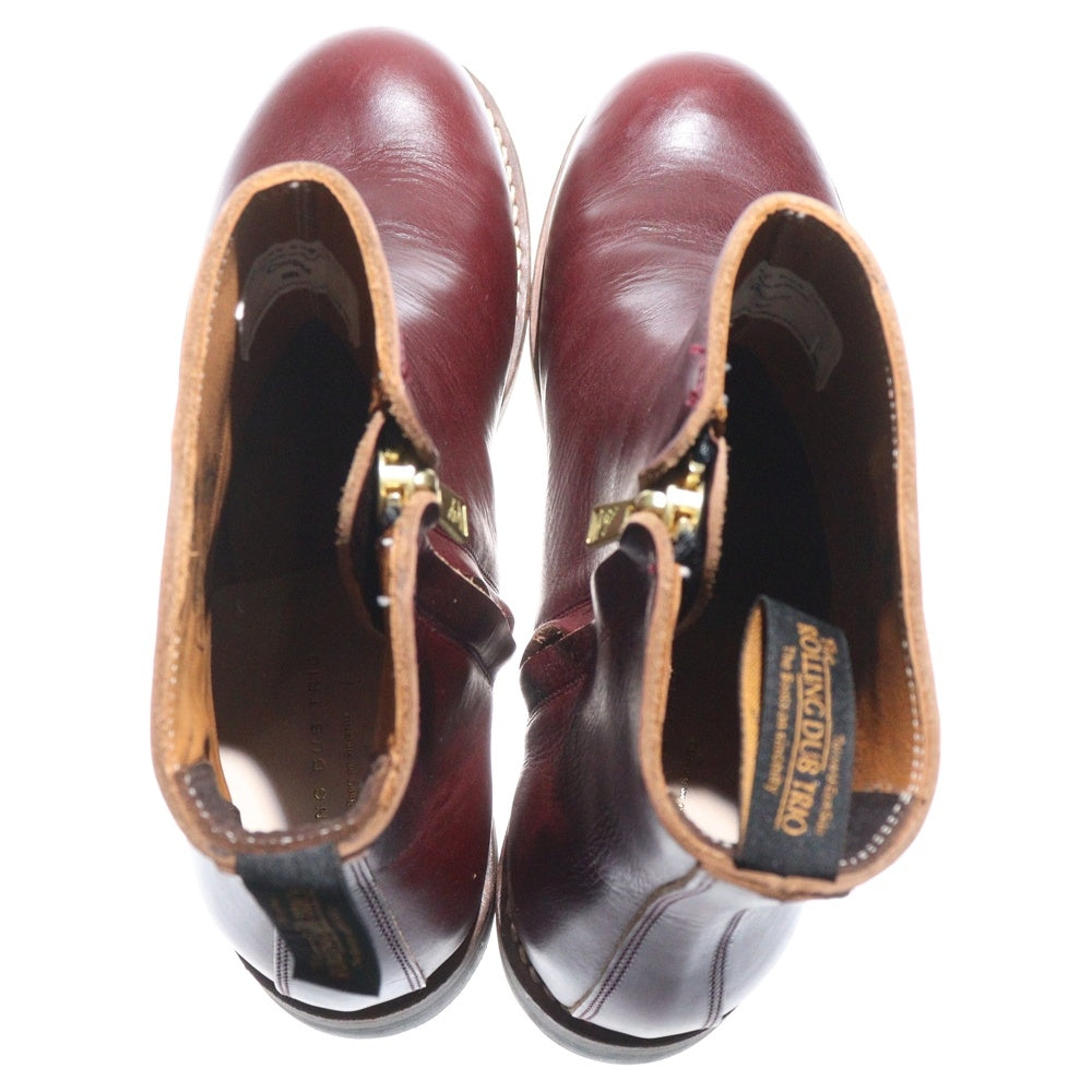 ROLLING DUB TRIO(ローリングダブトリオ) CASPER キャスパー サイドジップ レザーブーツ バーガンディ