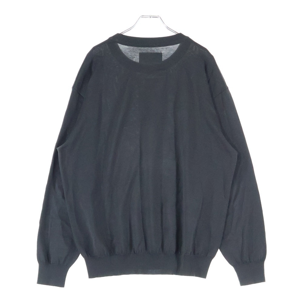 WACKO MARIA(ワコマリア) 25SS COTTON KNIT SWEATER コットンニットセーター チャコール 25SSE-WMK-KN01