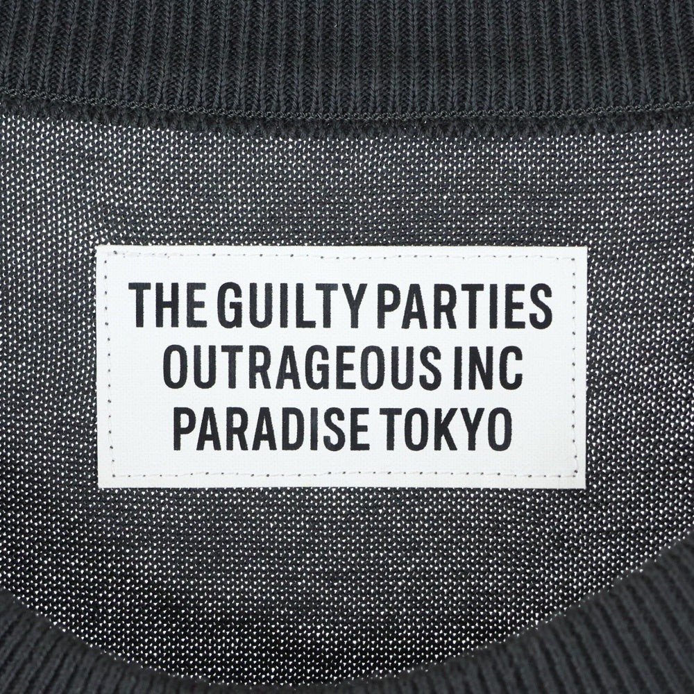 WACKO MARIA(ワコマリア) 25SS COTTON KNIT SWEATER コットンニットセーター チャコール 25SSE-WMK-KN01