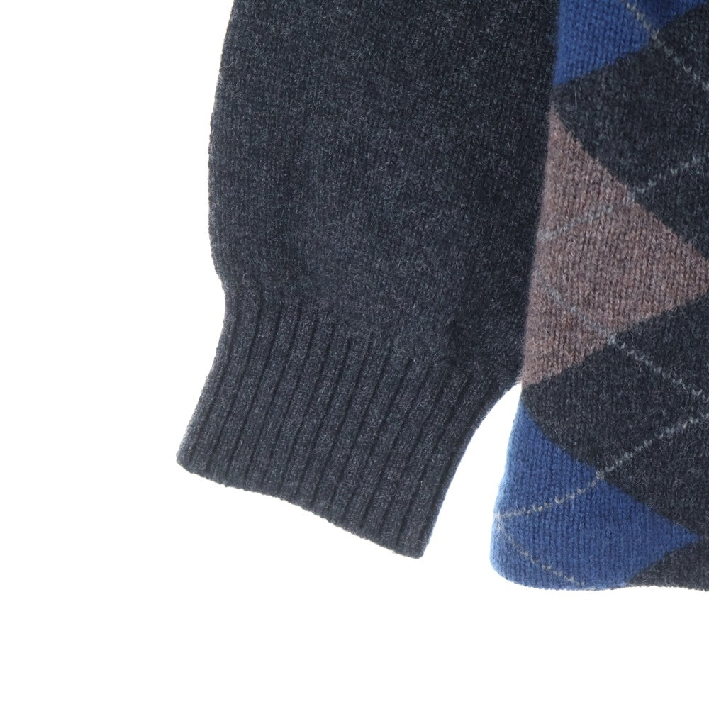 UNDERCOVER(アンダーカバー) 21AW CA INTARSIA ARGYLE KNIT JKT インターシア アーガイル柄 ニットジャケット カーディガン ブラウン UC2A4103