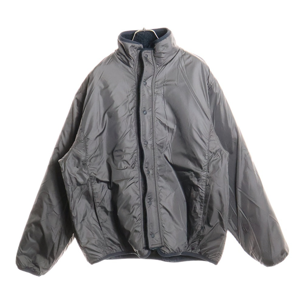 KAPITAL(キャピタル) BONE柄ボアフリース リバーシブルブルゾン ブラック K2412LJ146