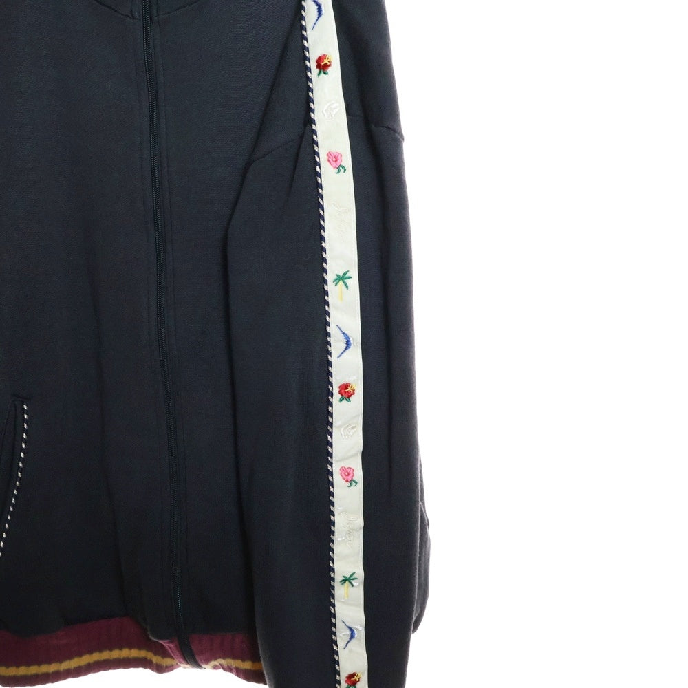 KAPITAL(キャピタル) レーヨン 裏毛 スカジャージ スウェットブルゾン ブラック EK-606