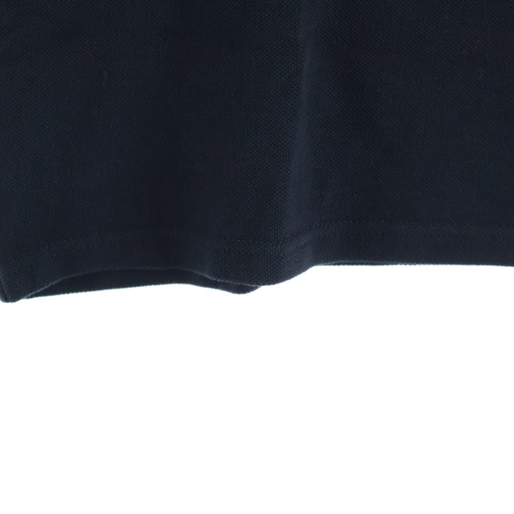 MAISON KITSUNE(メゾンキツネ) POLO TRICOLOR FOX PATCH トリコロールフォックス刺繍 コットン 半袖ポロシャツ ブラック SS17M709