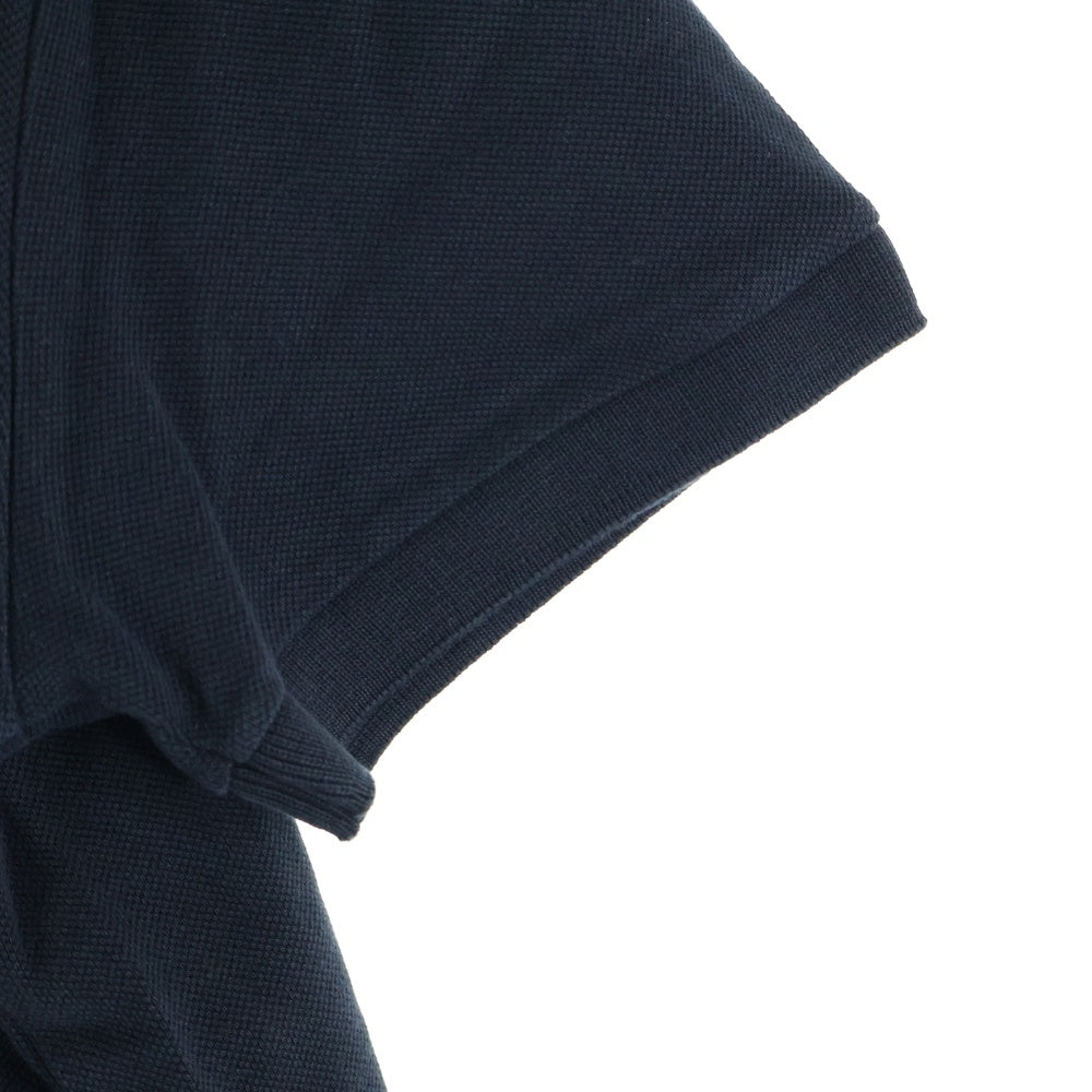 MAISON KITSUNE(メゾンキツネ) POLO TRICOLOR FOX PATCH トリコロールフォックス刺繍 コットン 半袖ポロシャツ ブラック SS17M709