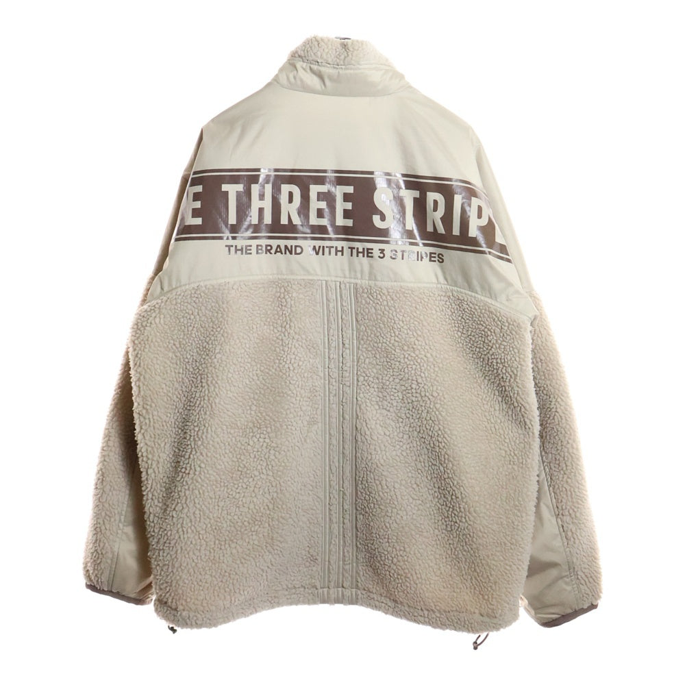 adidas(アディダス) WORD BOA JACKET ワーディング オーバーサイズ ボア フリースジャケット ベージュ IK7342