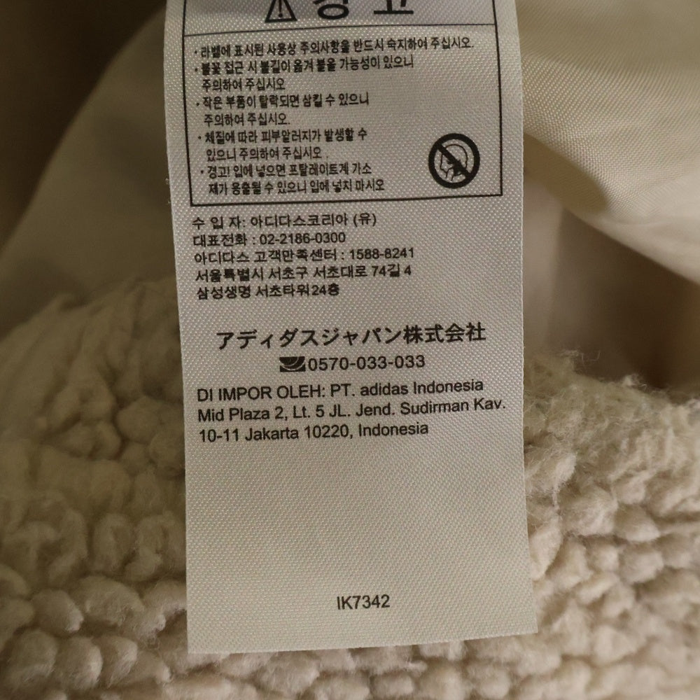 adidas(アディダス) WORD BOA JACKET ワーディング オーバーサイズ ボア フリースジャケット ベージュ IK7342