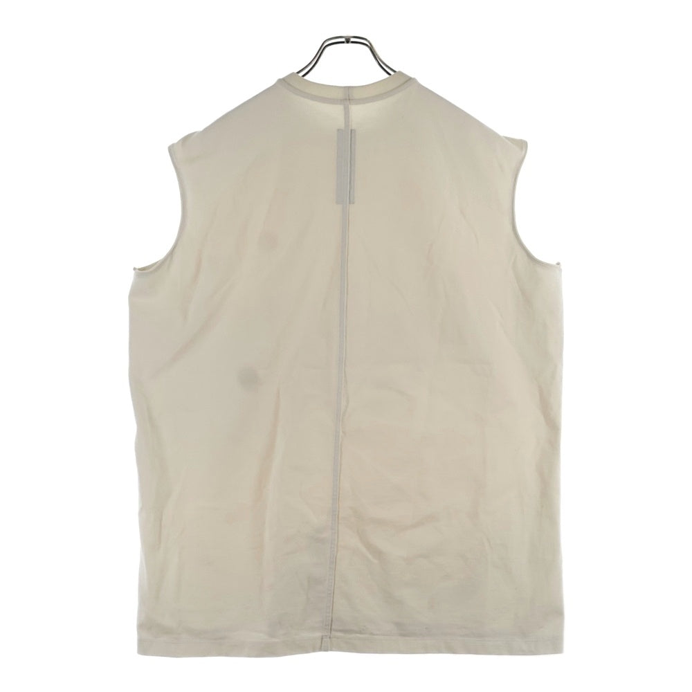 Rick Owens(リックオウエンス) 24SS TARP T ノースリーブ ヘビーウエイトカットソー タンクトップ アイボリー RU01B1160-BA