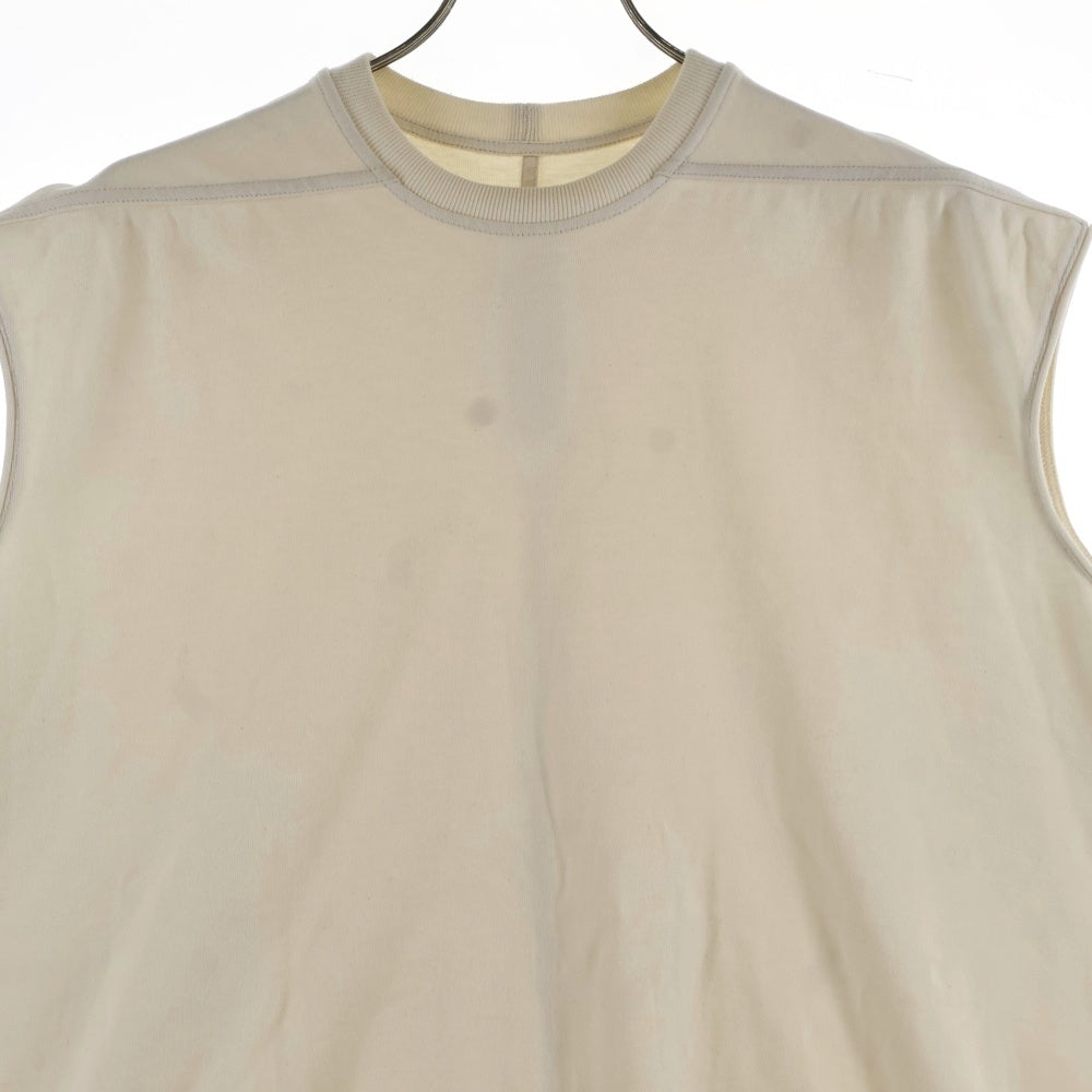 Rick Owens(リックオウエンス) 24SS TARP T ノースリーブ ヘビーウエイトカットソー タンクトップ アイボリー RU01B1160-BA