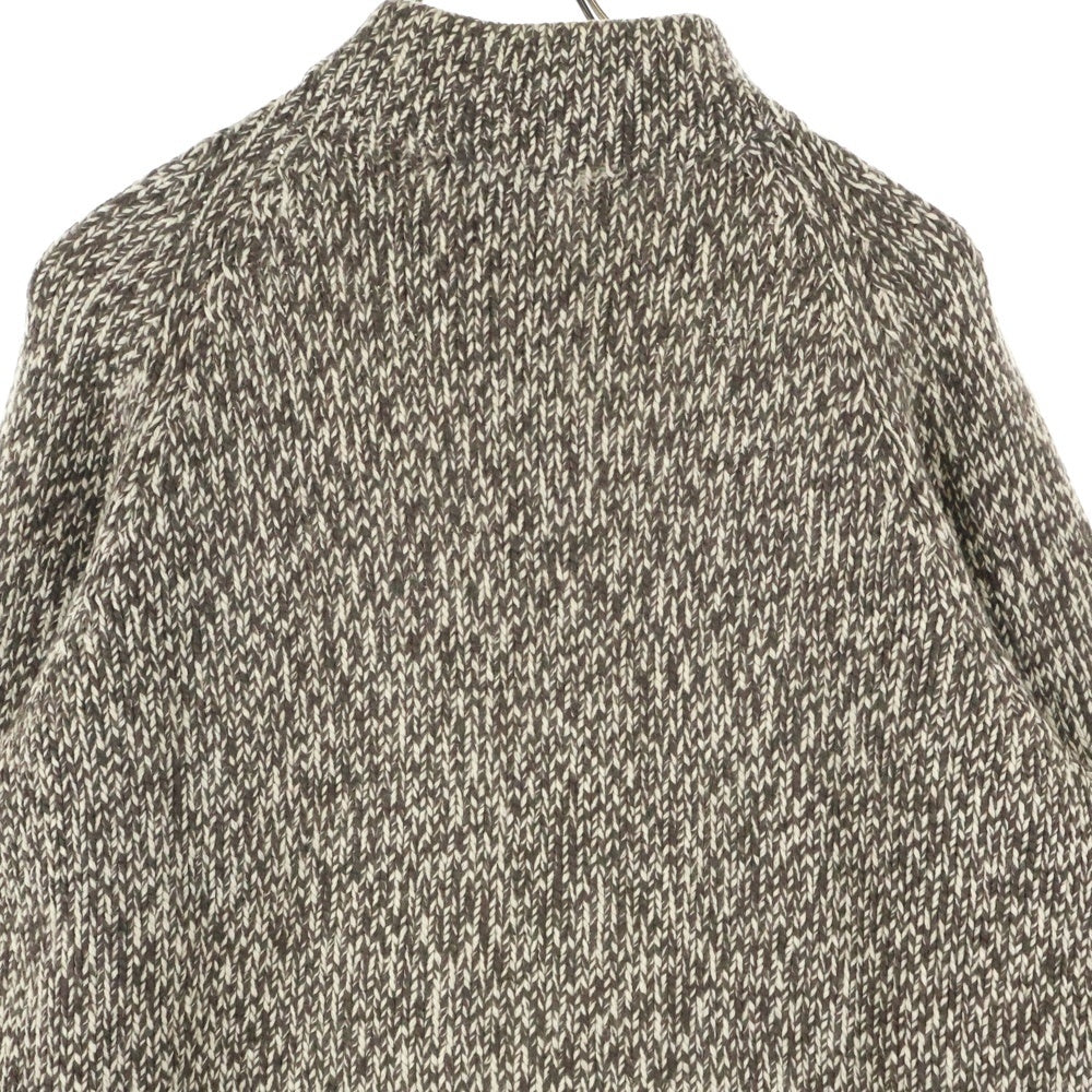 HERMES(エルメス) Cashmere Half Zip Knit カシミヤ ハーフジップ エルボーパッチ ニット セーター ブラウン