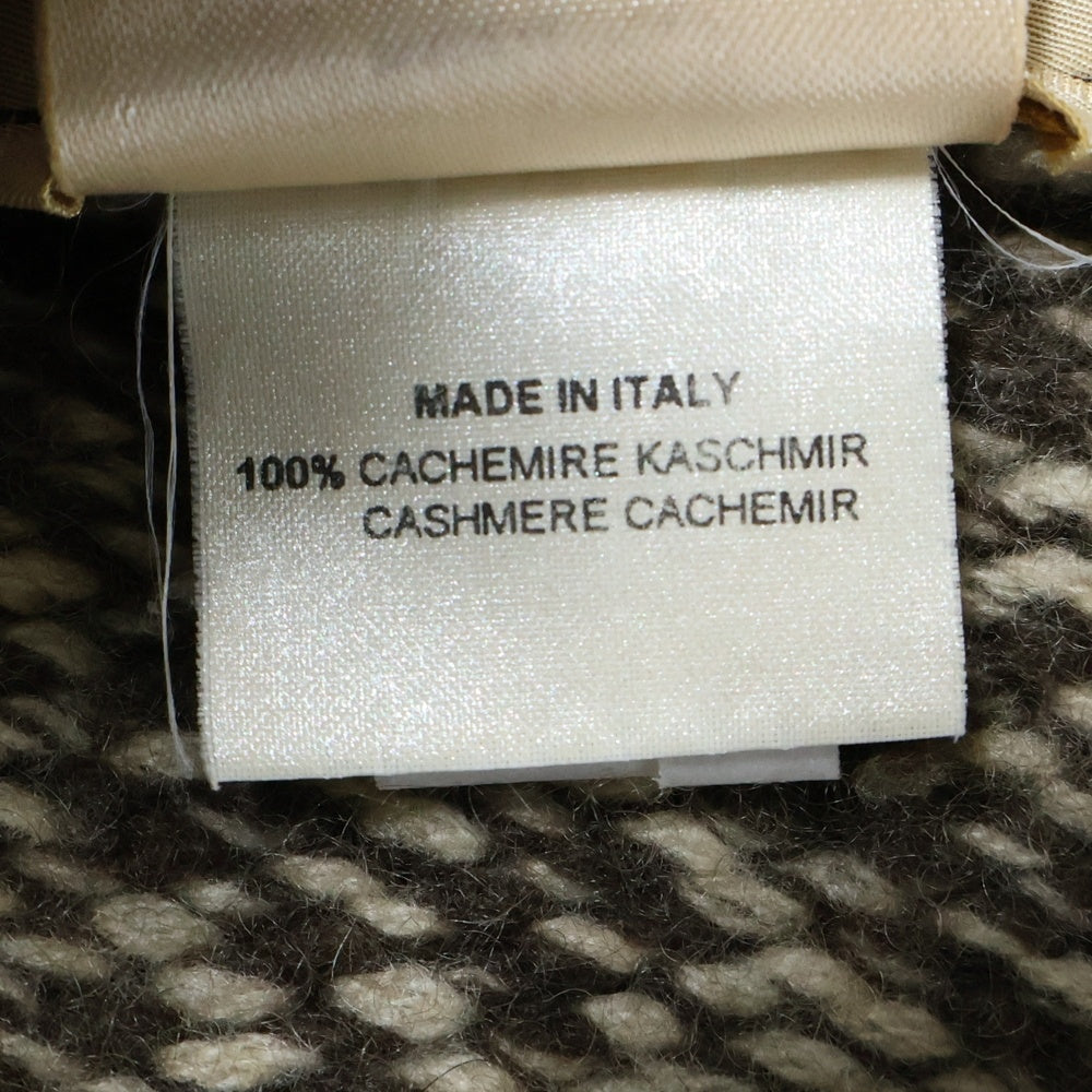 HERMES(エルメス) Cashmere Half Zip Knit カシミヤ ハーフジップ エルボーパッチ ニット セーター ブラウン