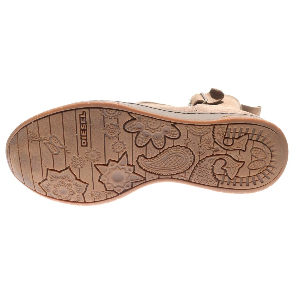 DIESEL(ディーゼル) サイドアジャスター スウェードレザーショートブーツ ブラウン