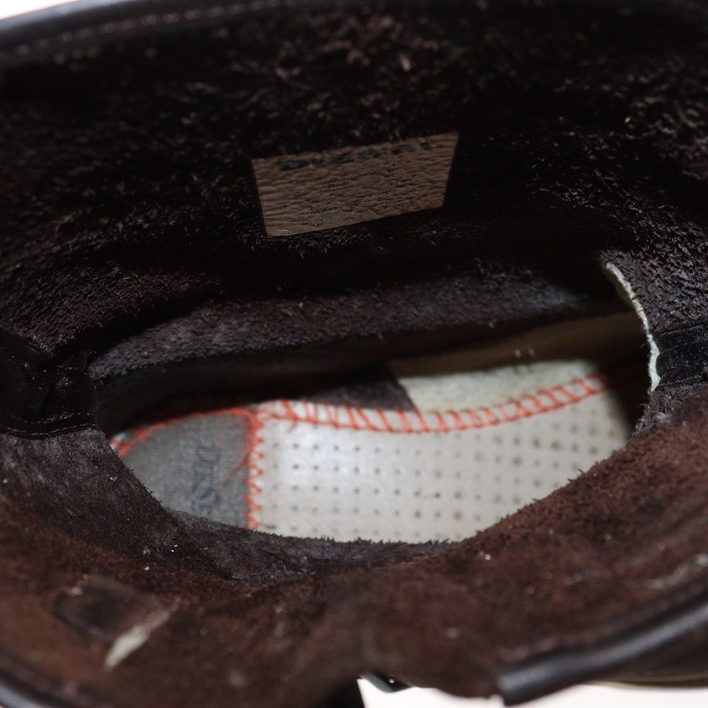 DIESEL(ディーゼル) ロゴ刻印 アジャスター レザーミドルブーツ ブラウン