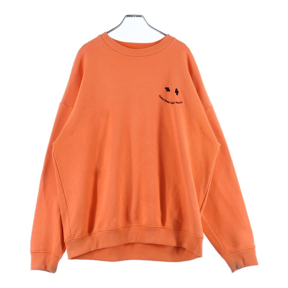 DIESEL(ディーゼル) S-MART-FLU FELPA フロントエンブロイダリー クルーネックスウェット トレーナー オレンジ A01153