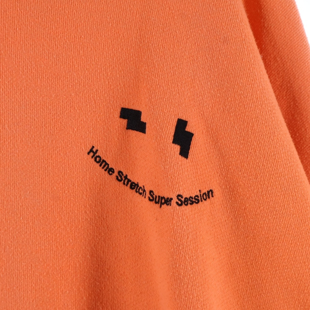 DIESEL(ディーゼル) S-MART-FLU FELPA フロントエンブロイダリー クルーネックスウェット トレーナー オレンジ A01153