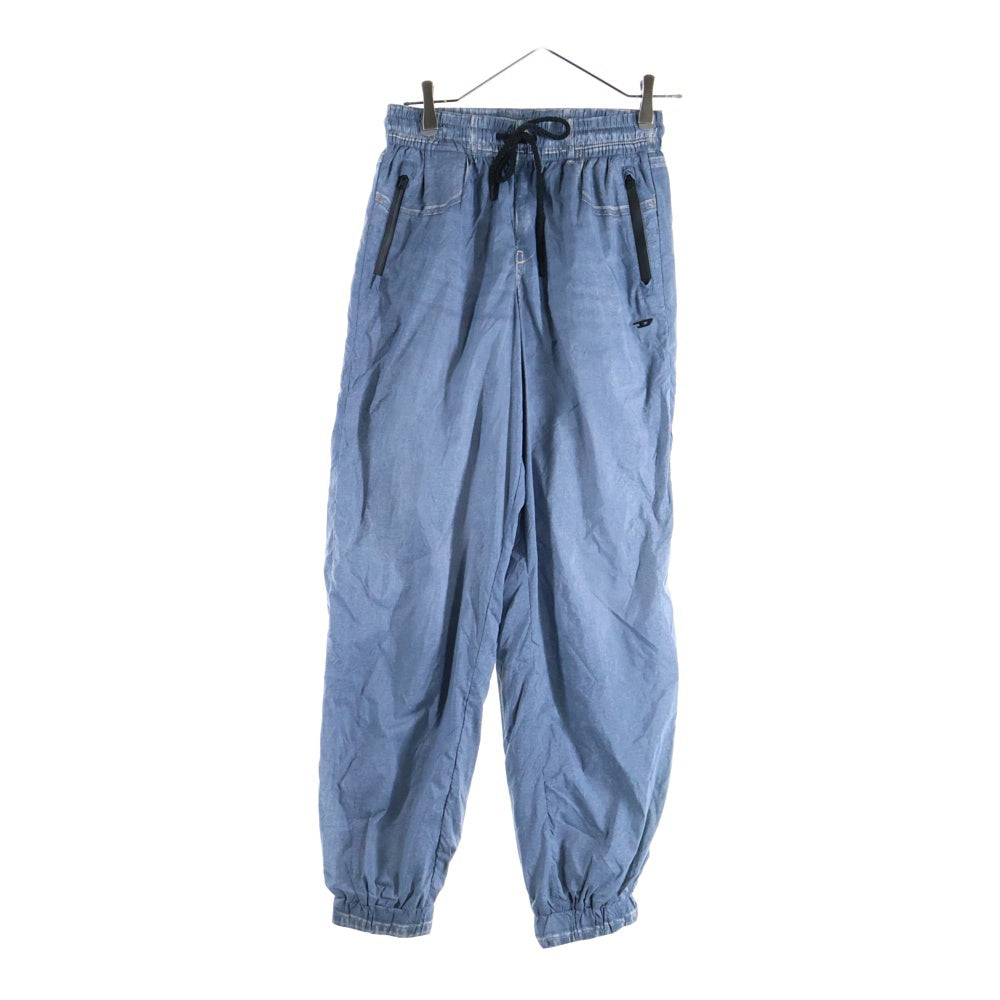 DIESEL(ディーゼル) AUWB-MADDOX-HT20 デニムプリント ドローストリング ナイロンジョガーパンツ インディゴ A09403
