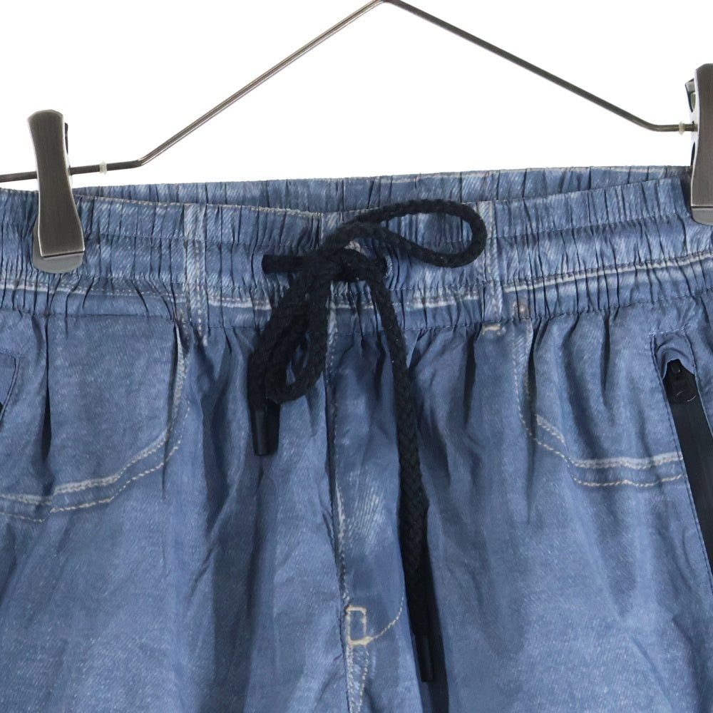 DIESEL(ディーゼル) AUWB-MADDOX-HT20 デニムプリント ドローストリング ナイロンジョガーパンツ インディゴ A09403