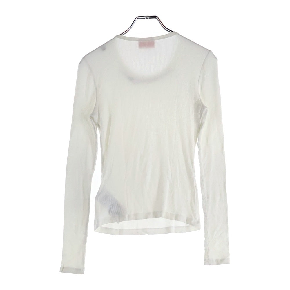 DIESEL(ディーゼル) T-MATIC-LS ラウンドネック チェーン 長袖Tシャツ カットソー レディース ホワイト A12718