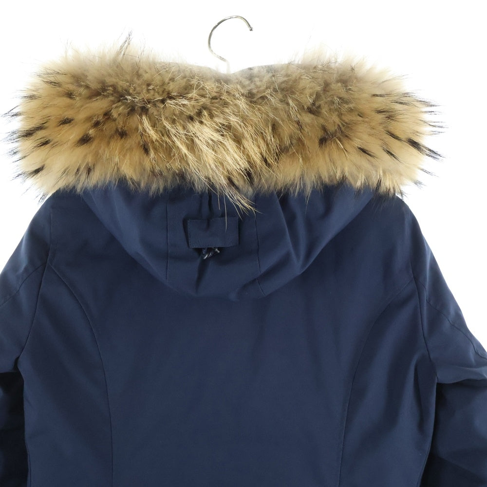 CAPE HORN(ケープホーン) TIERRA SRL ファーフーデッド ナイロン ダウンジャケット コート ネイビー レディース 92501