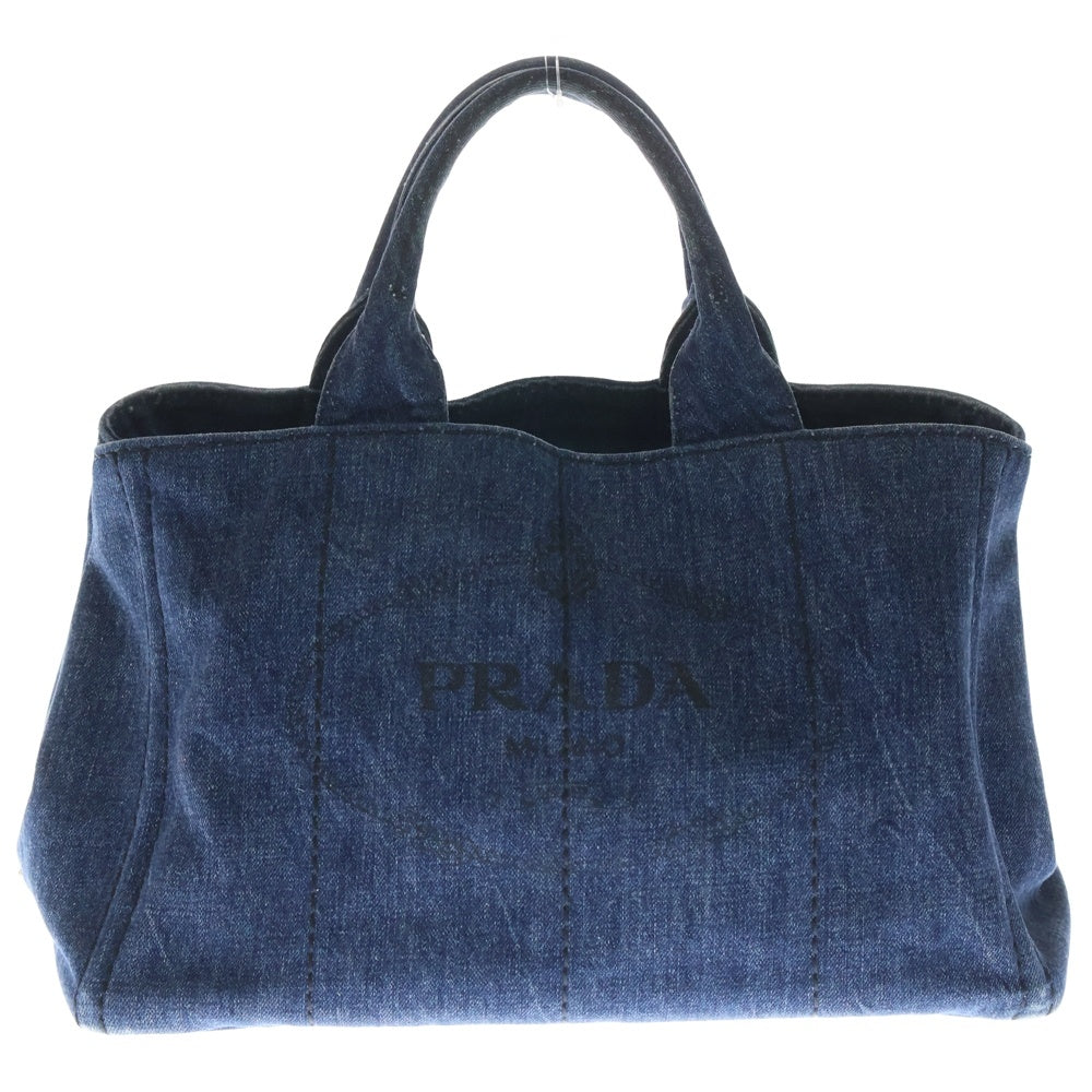 PRADA(プラダ) CANAPA MINI カナパミニ デニム 2WAY ハンド ショルダーバッグ インディゴ 1BG439 レディース